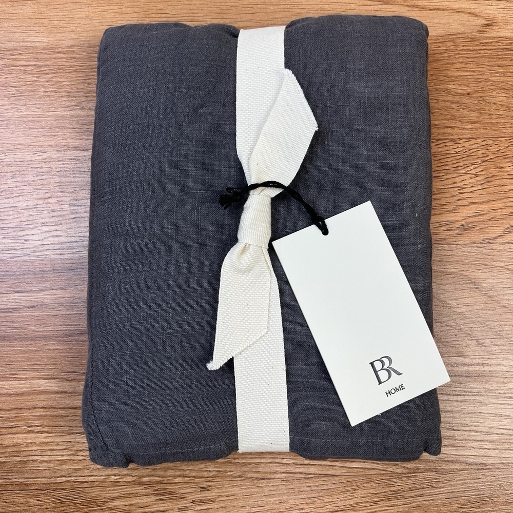 Banana Republic Natural‎ Hemp Pillowcase Set King Size Thunder Grey NEW